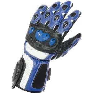 RTX Neon Blue Vented Biker Gloves